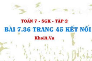 Bài 7.36 trang 45 Toán 7 Kết nối tri thức Tập 2